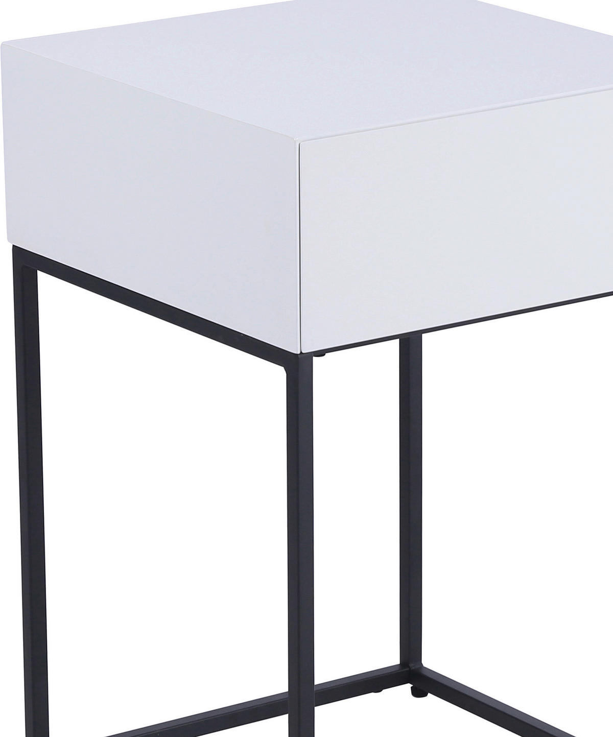 NACHTKÄSTCHEN 40/62/40 cm  in Schwarz, Weiß  - Schwarz/Weiß, Basics, Holzwerkstoff/Metall (40/62/40cm) - Xora