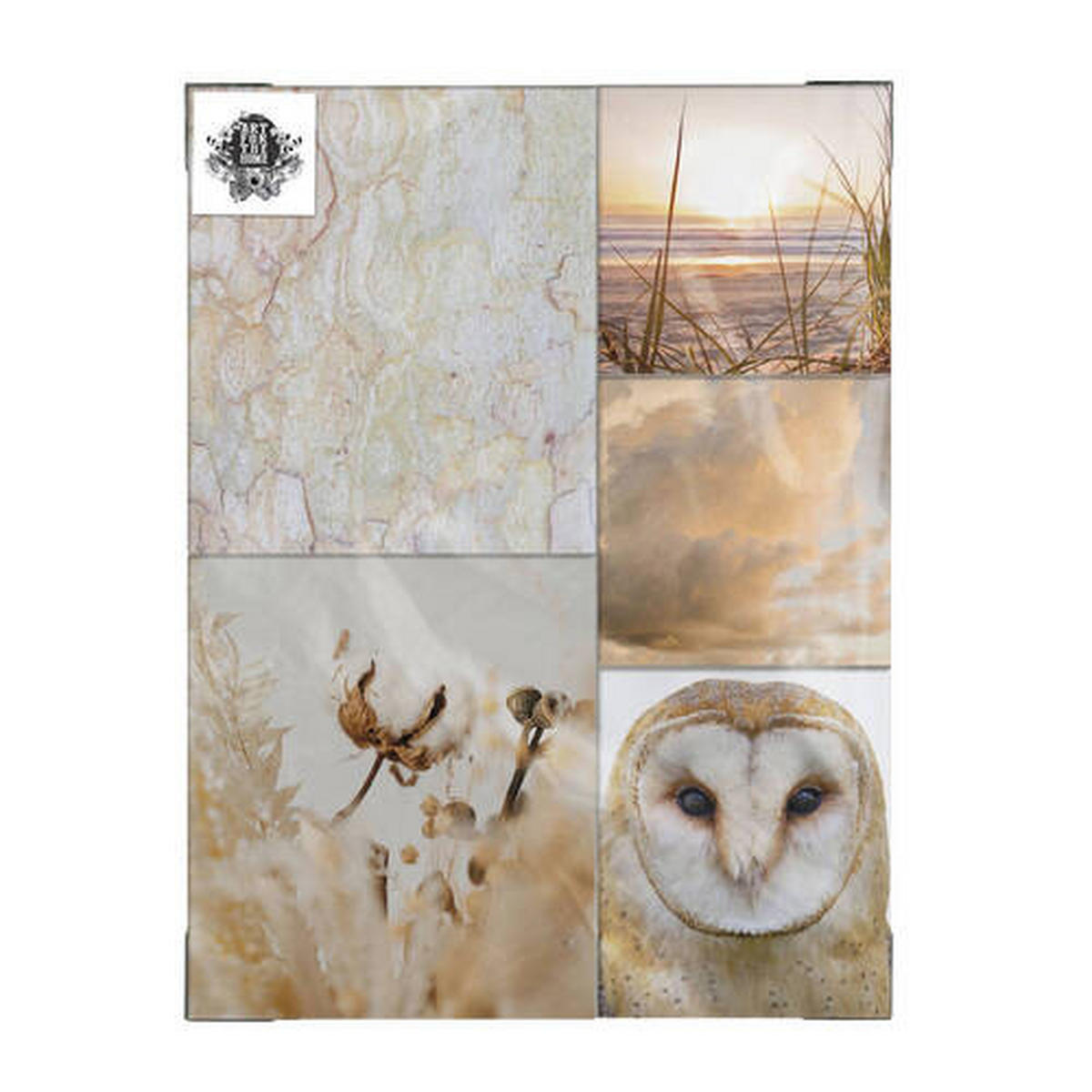 KEILRAHMENBILD Tiere, Strand & Meer, Wolken, Landschaft & Natur 60/80/3 cm  - Naturfarben, Basics, Wellpappe/Textil (60/80/3cm)