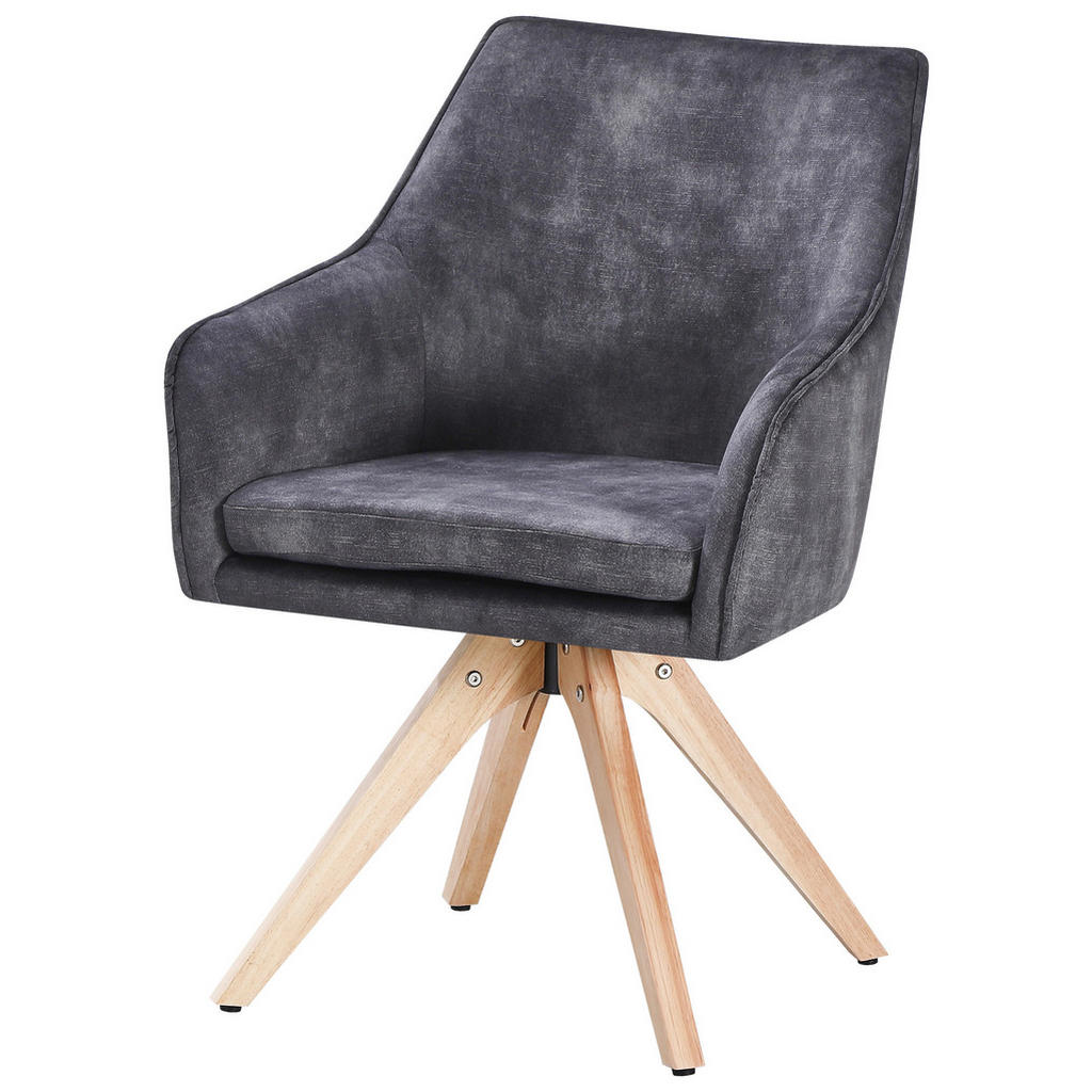 Vierfußstuhl Lisa Schwarz Echtholz Beine