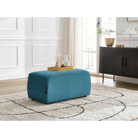 HOCKER ATILLA Cord Hellblau  - Schwarz/Hellblau, MODERN, Kunststoff/Textil (92/44/48cm)