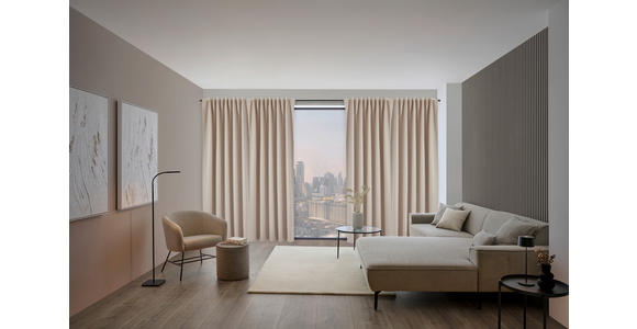 FERTIGVORHANG  blickdicht  140/245 cm   - Beige, KONVENTIONELL, Textil (140/245cm) - Dieter Knoll