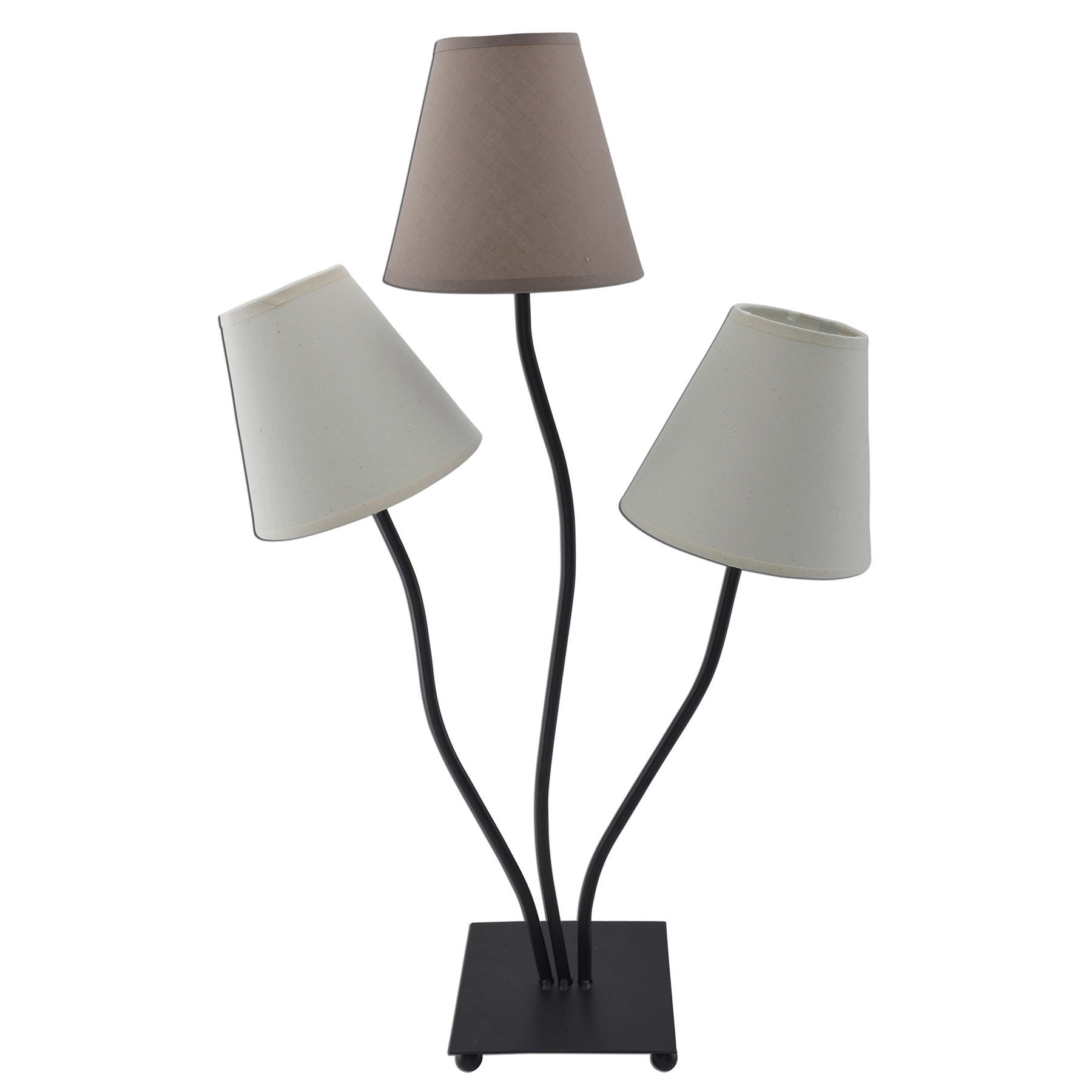 TISCHLEUCHTE   - Beige/Braun, LIFESTYLE, Textil/Metall (41/16cm) - Näve