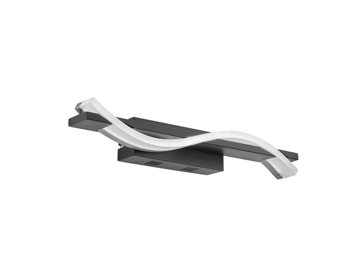 LED VÄGGLAMPA Bridge 35,00/5/7,5 cm   - vit/svart, Design, metall/plast (35,00/5/7,5cm) - Fischer & Honsel