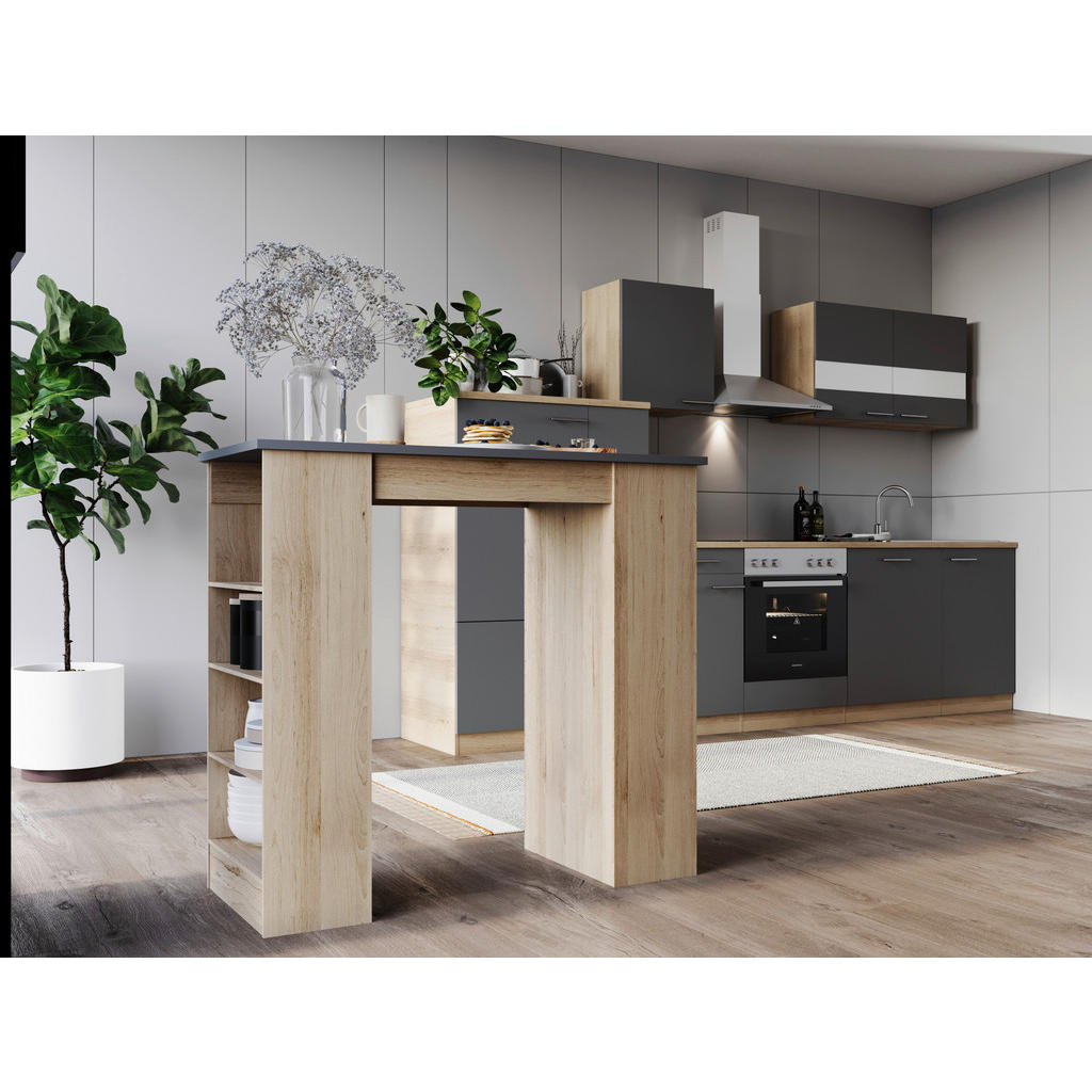 Thumbnail - Respekta Bartisch Merle, Grau, Eiche, Holzwerkstoff, rechteckig, 50x115x103 cm, Variantenauswahl, Esszimmer, Tische, Ste...