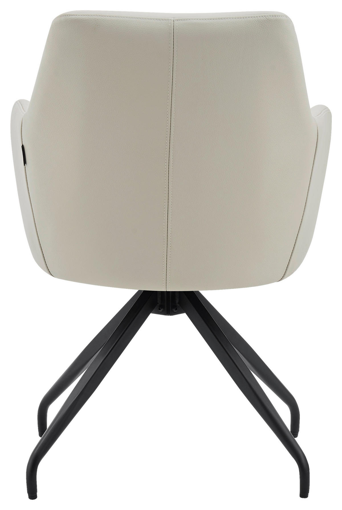STOLICA S NASLONOM ZA RUKE  crna, bež  drvo, metal, koža      - bež/crna, Moderno, koža/drvo (57,5/83,5/63cm) - Livetastic