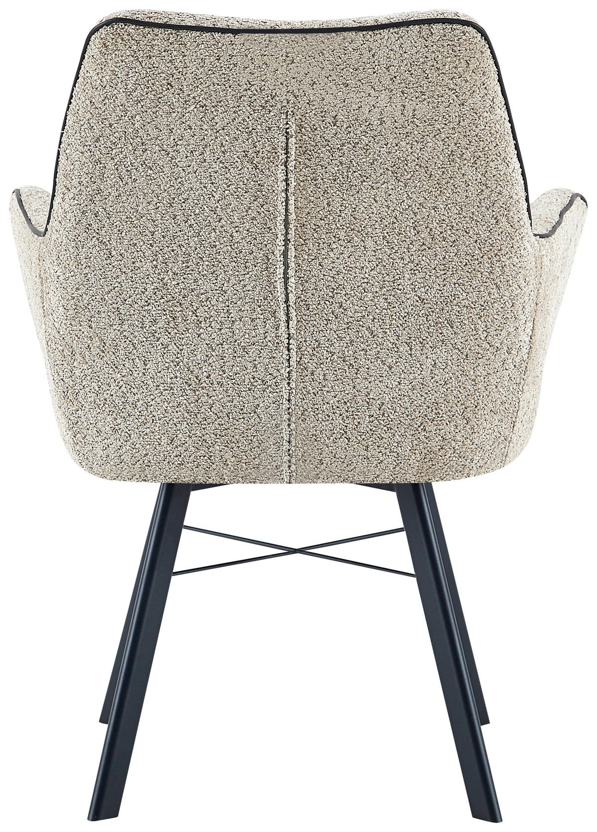 ARMLEHNSTUHL  in Eisen  - Beige, Design, Textil/Metall (64/91/61cm) - Kayoom