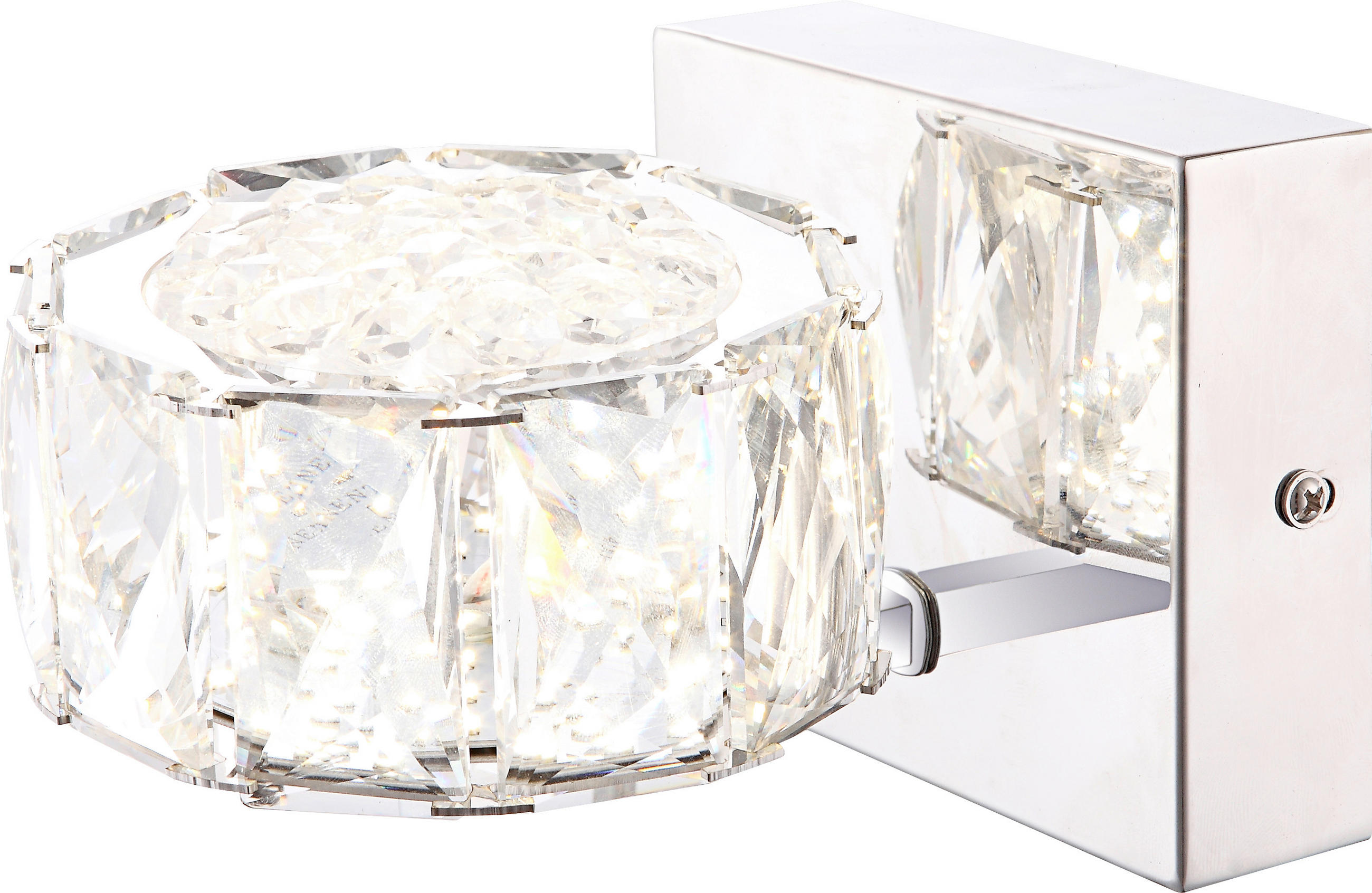 LED FALILÁMPA - Romantik / Landhaus, műanyag/üveg (12/17/10cm)