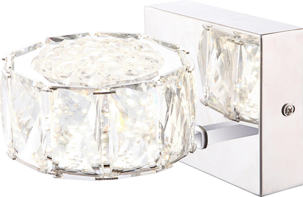 LED FALILÁMPA - Romantik / Landhaus, műanyag/üveg (12/17/10cm)