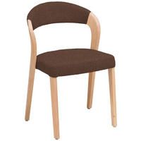 STUHL in Holz, Textil Kupferfarben, Wildeiche  - Wildeiche/Kupferfarben, Natur, Holz/Textil (55/79,5/55cm) - Voglauer