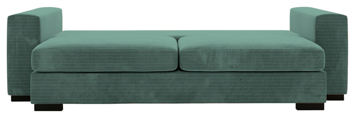SCHLAFSOFA in Flachgewebe Petrol  - Petrol/Schwarz, Konventionell, Kunststoff/Textil (236/78/114cm) - Carryhome