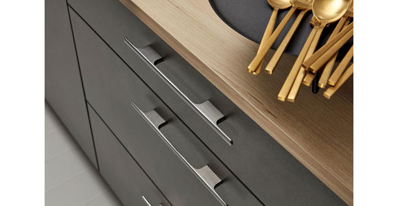 EINBAUKÜCHE - Eichefarben/Grau, MODERN, Holzwerkstoff - Dieter Knoll
