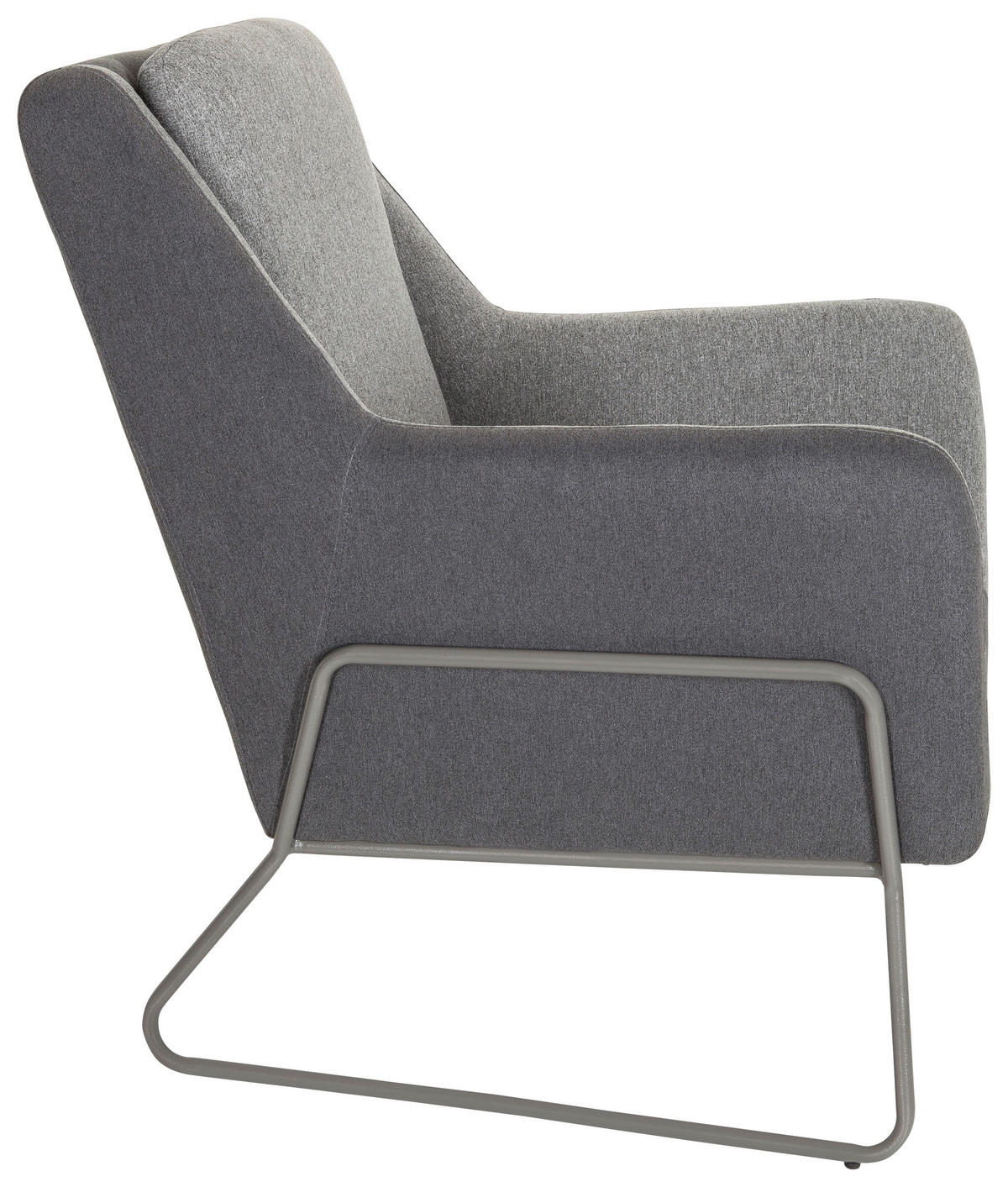 SESSEL in Flachgewebe Hellgrau, Dunkelgrau  - Dunkelgrau/Hellgrau, MODERN, Textil/Metall (74/97/84cm) - MID.YOU