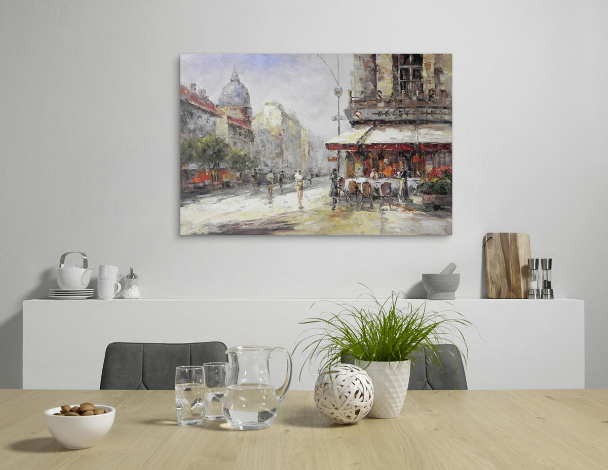 ÖLGEMÄLDE Städte  - Multicolor, LIFESTYLE, Holz/Textil (80/120cm) - Monee
