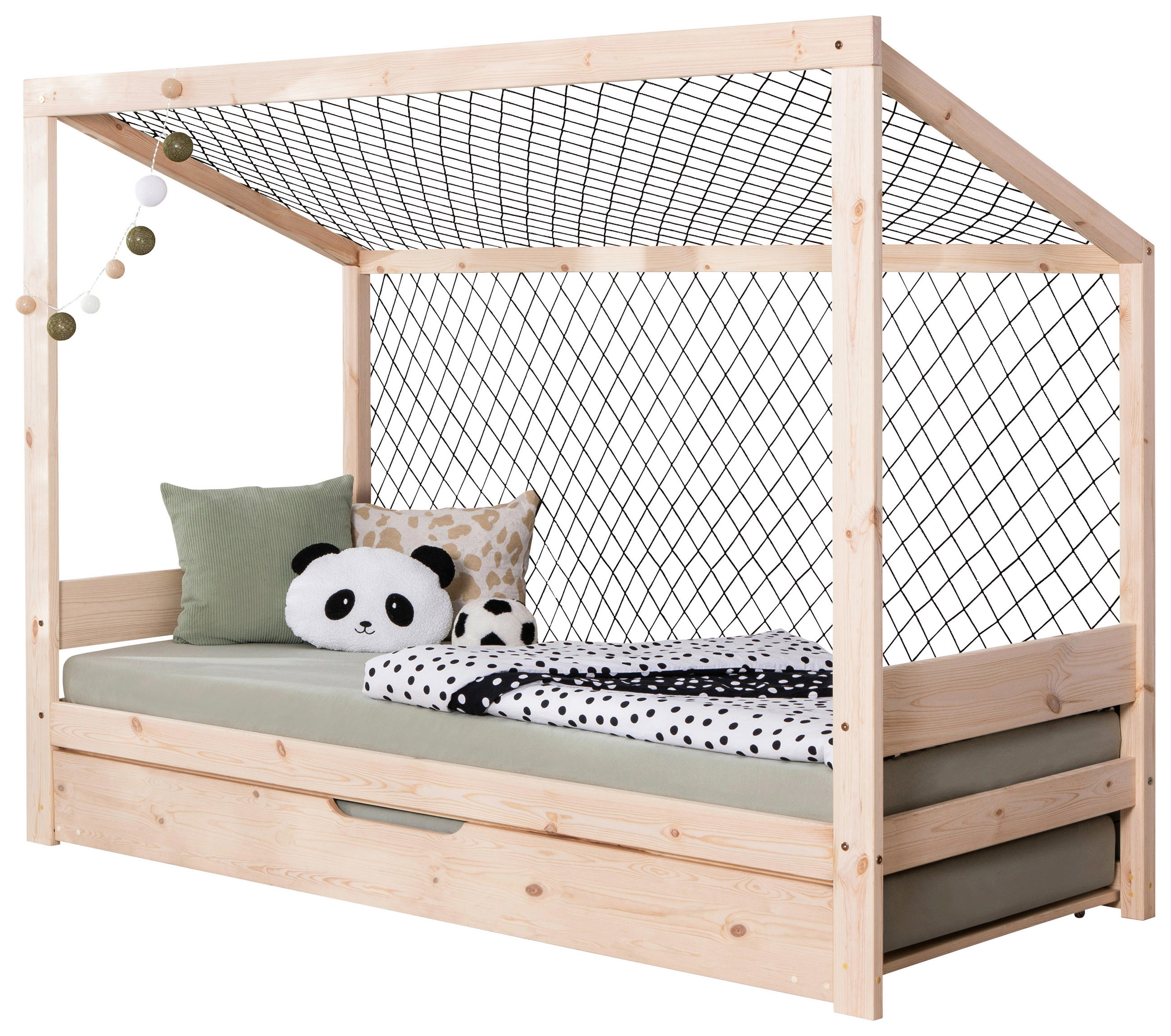 AUSZIEHBETT 90/200 cm  in Naturfarben  - Naturfarben, MODERN, Holz (90/200cm) - MID.YOU