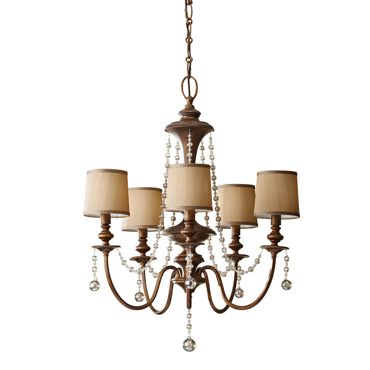 KRONLEUCHTER 64.9/88 cm    - Goldfarben, Konventionell, Metall (64.9/88cm) - Elstead Lighting