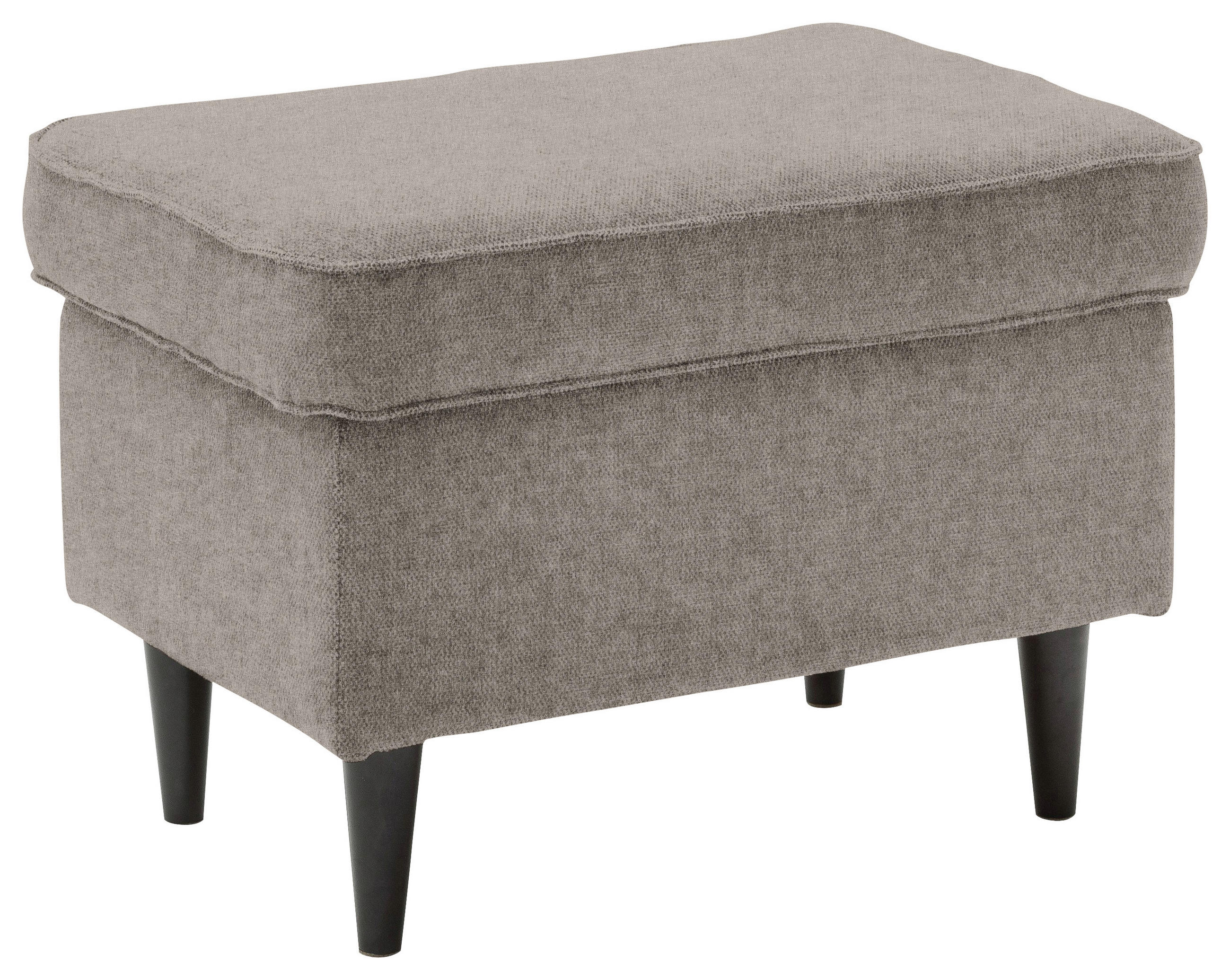 HOCKER in Textil Sandfarben  - Sandfarben/Schwarz, Basics, Holz/Textil (63/43/42cm) - MID.YOU