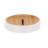 SEIFENSCHALE - Hellbraun/Weiß, Basics, Holz/Kunststoff (10,9/2,2cm) - Kleine Wolke