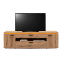 TV-ELEMENT barve hrasta  - barve hrasta/antracit, Natur, kovina/leseni material (150/81/44cm) - Hom`in