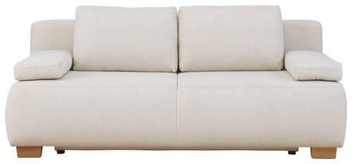 BOXSPRING SOFA bela  - bela/prirodna boja, Dizajnerski, tekstil/drvo (205/93/108cm) - Novel