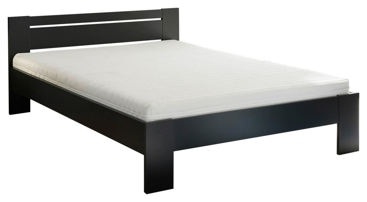 PAT 140/200 cm  negru  - negru, Konventionell, material pe bază de lemn (140/200cm) - Carryhome