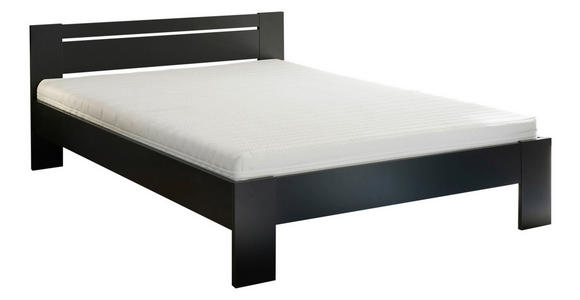 BETT 140/200 cm in Schwarz - Schwarz, KONVENTIONELL, Holzwerkstoff (140/200cm) - Carryhome