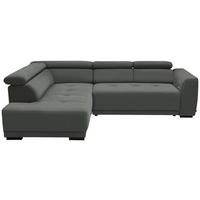 ECKSOFA in Struktur Grau  - Schwarz/Grau, Design, Kunststoff/Textil (205/284cm) - MID.YOU
