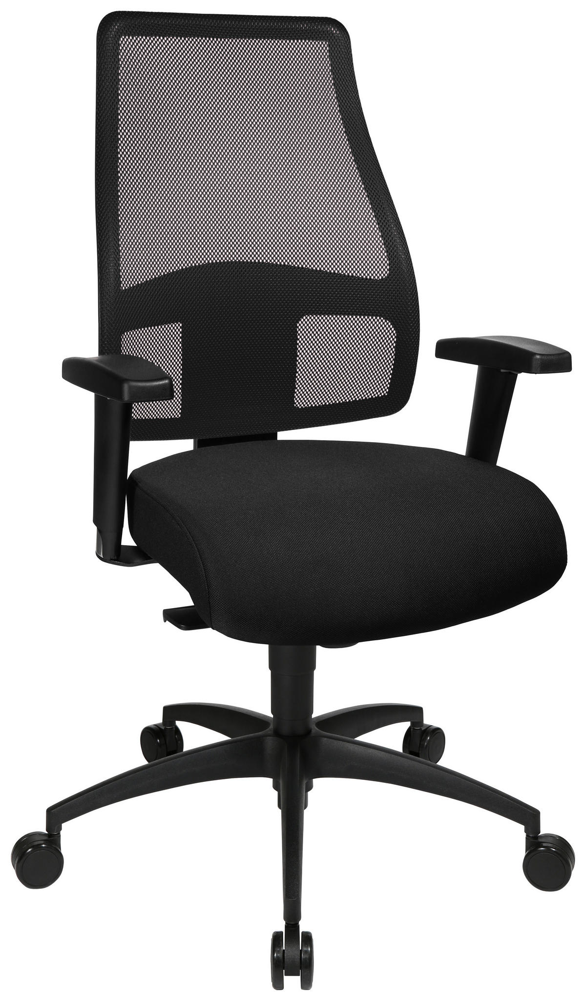 DREHSTUHL  in Flachgewebe Schwarz  - Schwarz, Design, Kunststoff/Textil (48/113-118/42-47cm)