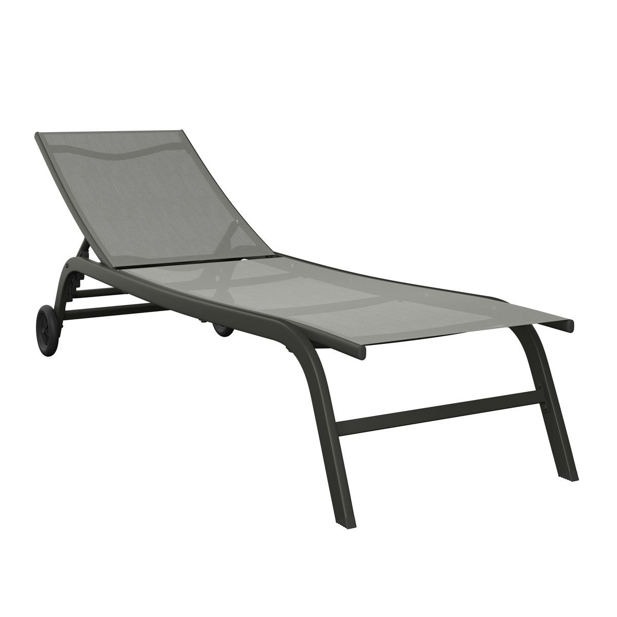 SOLSÄNG   192/60/93 cm  - grå, Basics, metall/textil (192/60/93cm) - Ambia Garden