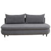 SCHLAFSOFA in Webstoff, Plüsch Grau  - Schwarz/Grau, Design, Holz/Textil (213/89/105cm) - Novel