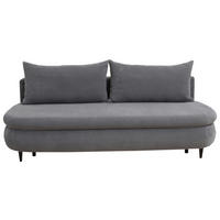 SCHLAFSOFA in Webstoff, Plüsch Grau  - Schwarz/Grau, Design, Holz/Textil (213/89/105cm) - Novel