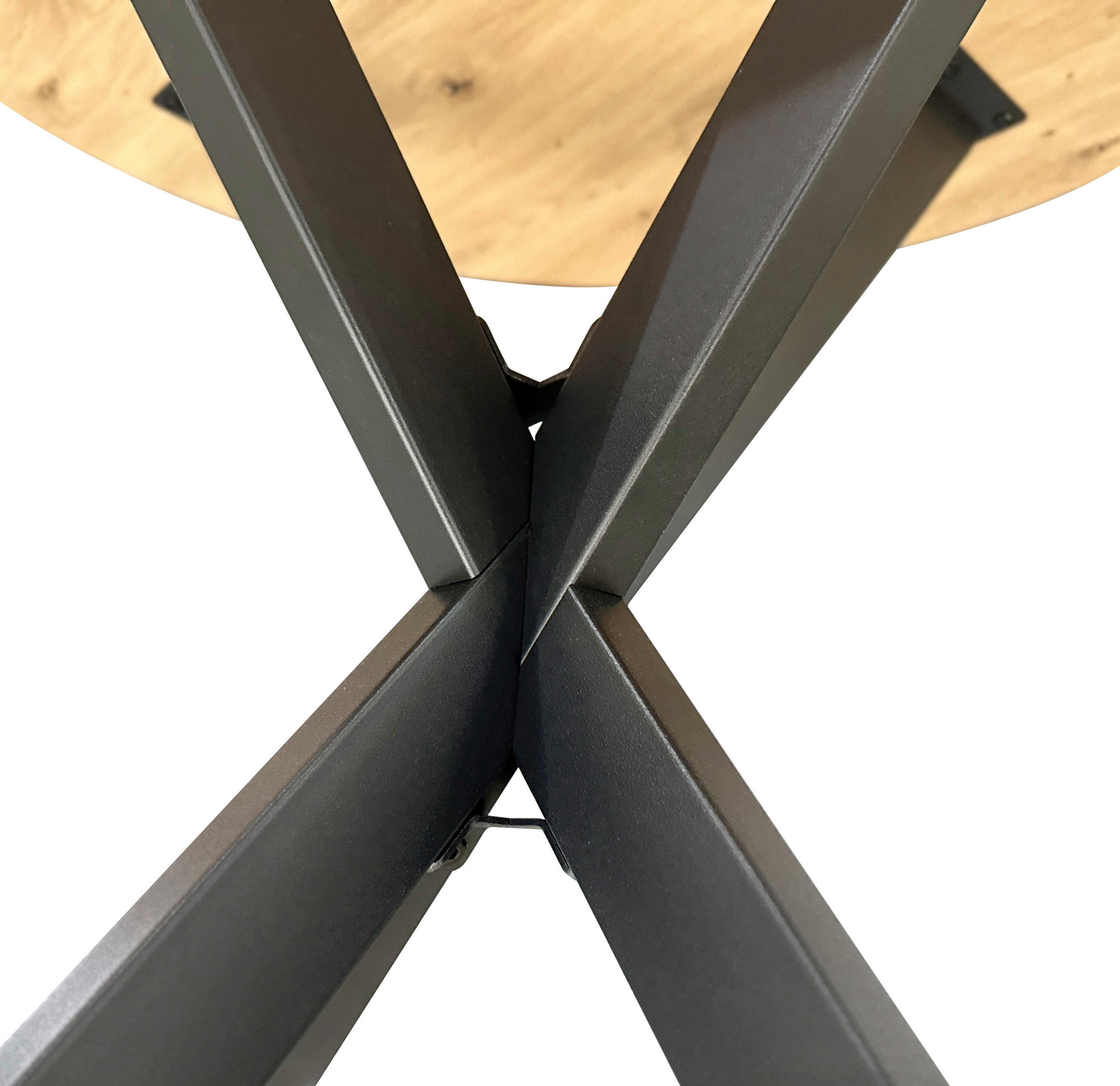 ESSTISCH in Metall, Holzwerkstoff 80/80/75 cm   - Eichefarben/Schwarz, Modern, Holzwerkstoff/Metall (80/80/75cm) - MID.YOU