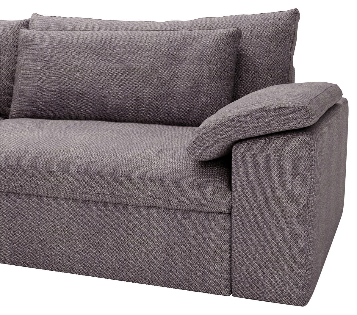 ECKSOFA  in Webstoff Grau, Lila  198/306 cm  - Lila/Schwarz, MODERN, Kunststoff/Textil (198/306cm) - Carryhome