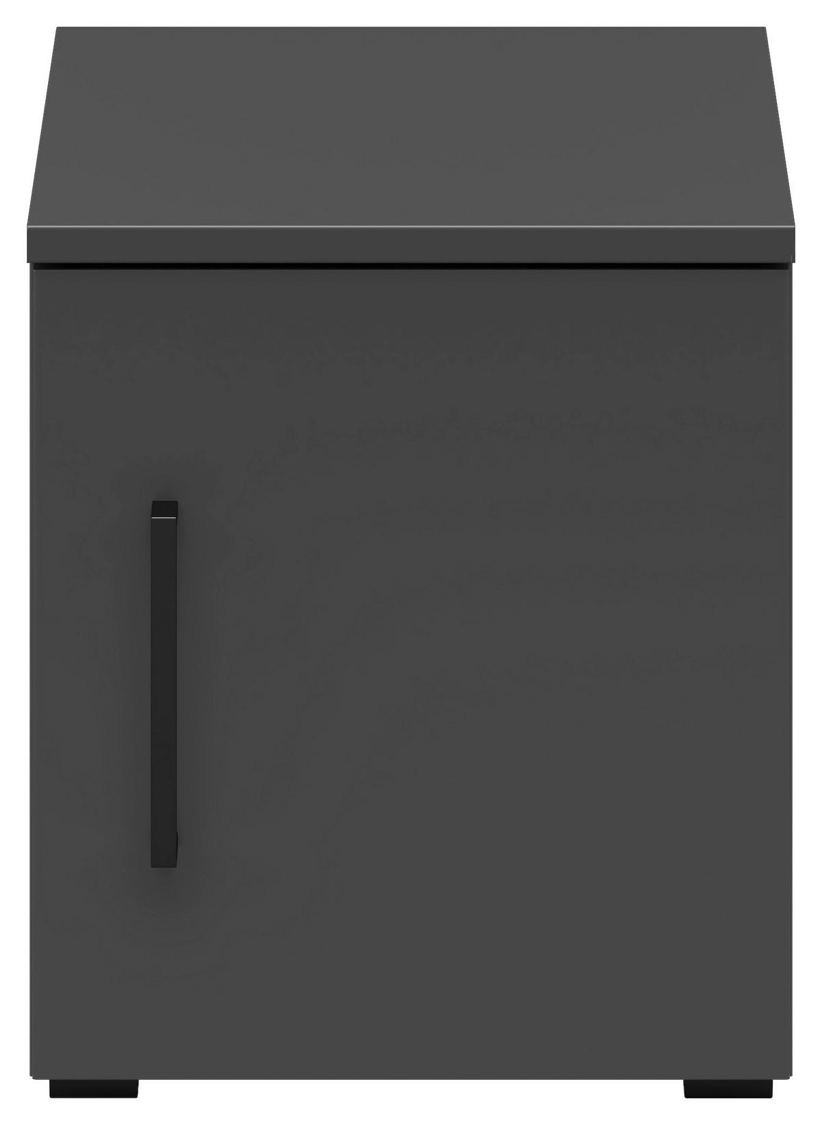 AUFSATZSCHRANK 30/35/40 cm   - Schwarz/Graphitfarben, Modern, Holzwerkstoff/Kunststoff (30/35/40cm) - Carryhome