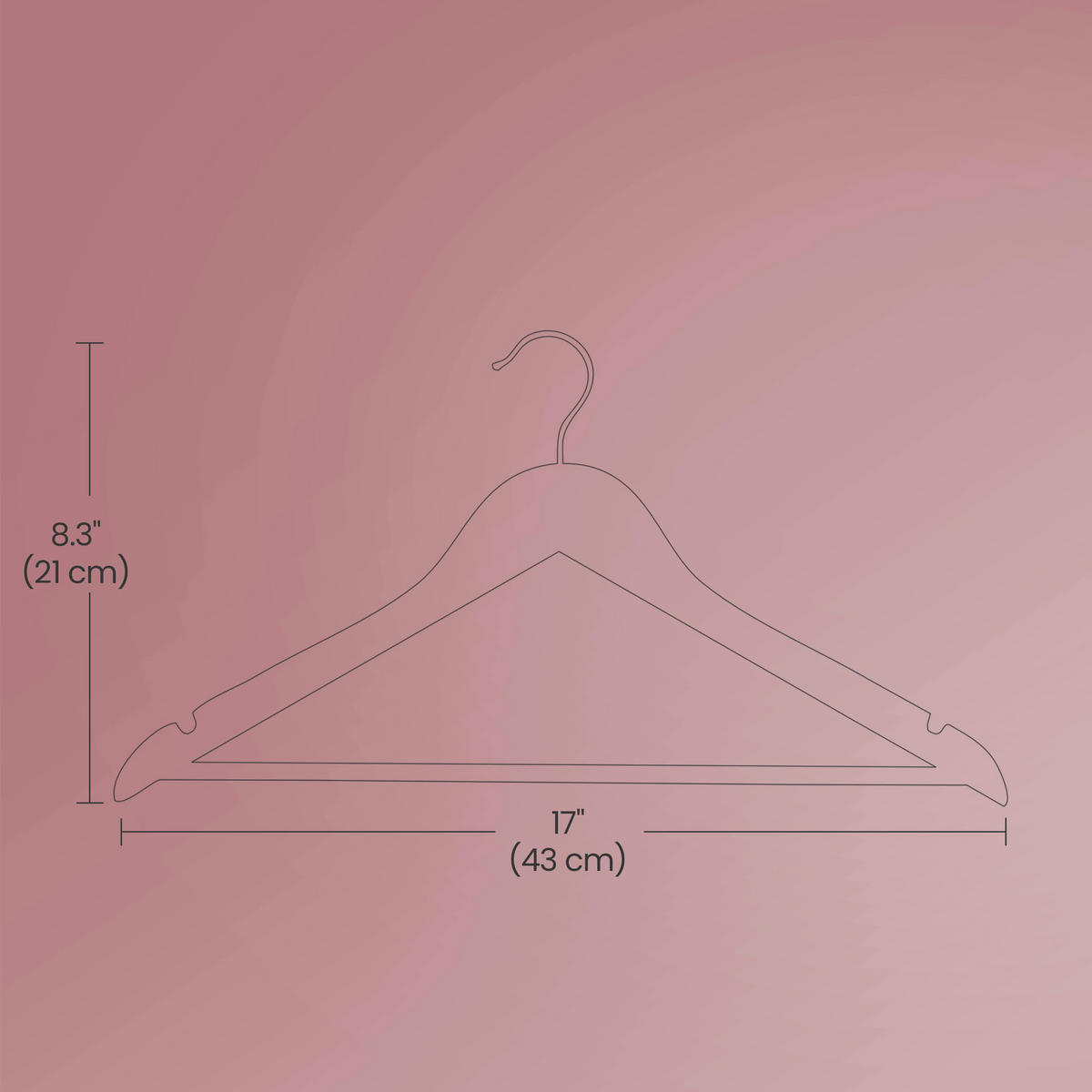 KLEIDERBÜGELSET Metall, Holzwerkstoff  - Naturfarben, Trend, Holzwerkstoff/Metall (43/21/12cm) - Boxxx