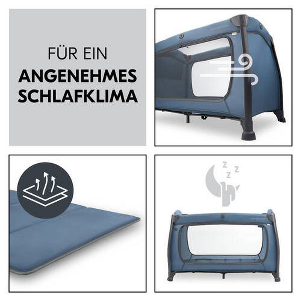 REISEBETT Play N Relax Center Blau  - Blau, Basics, Kunststoff/Textil (79/78/129cm) - Hauck