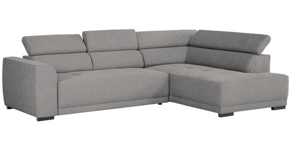 ECKSOFA Dunkelgrau Struktur - Dunkelgrau/Schwarz, Design, Kunststoff/Textil (284/205cm) - Xora