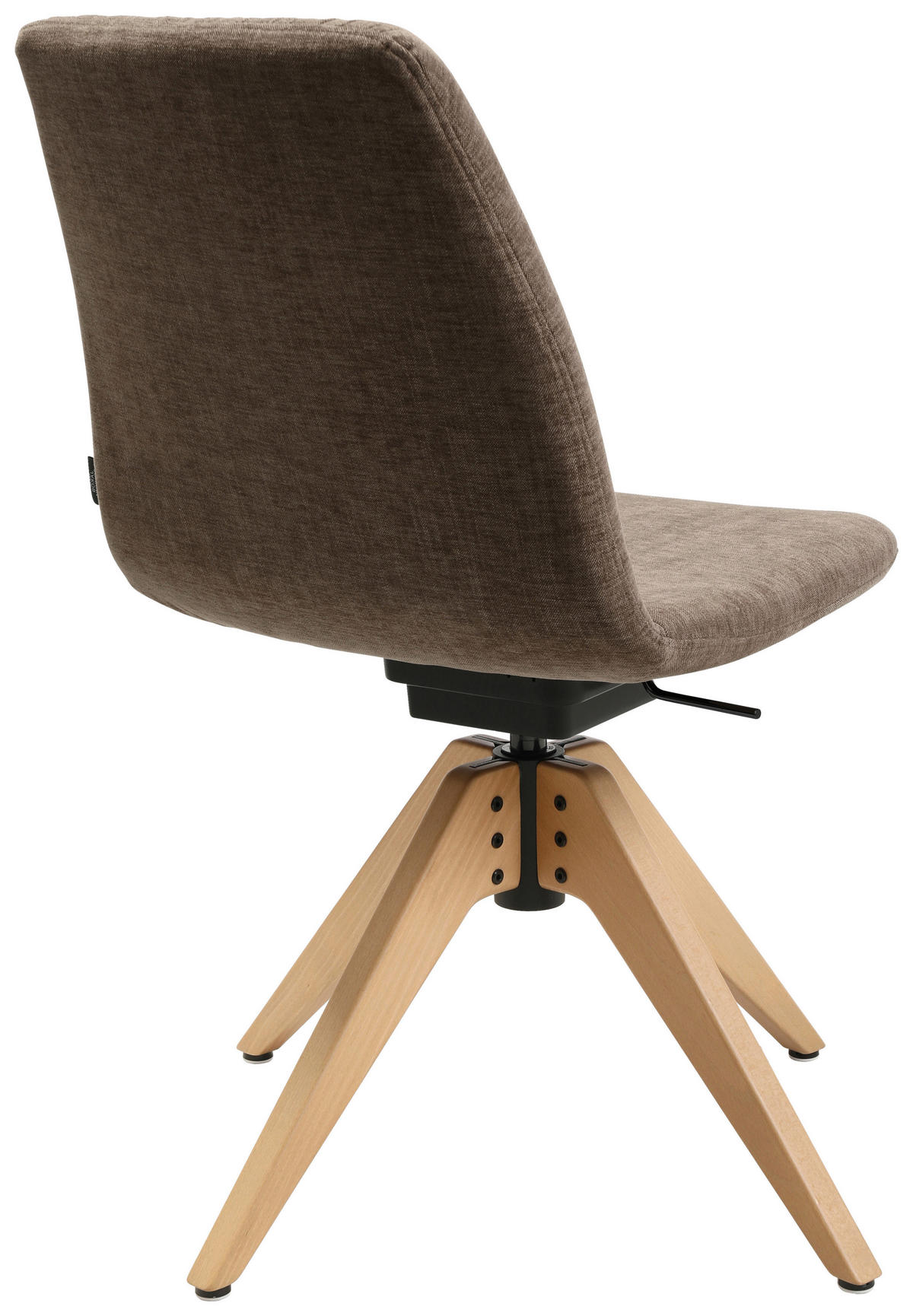 STUHL Flachgewebe Alufarben, Graubraun Buche Hartholz  - Eichefarben/Graubraun, Design, Holz/Textil (46/85-88/55cm) - Johann Jakob