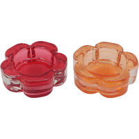 TEAMÉCSESTARTÓ - sötétvörös/narancs, Basics, Üveg (6,5/2cm) - Ambia Home