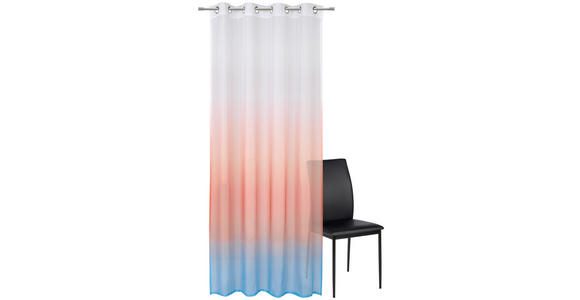 ÖSENVORHANG halbtransparent  - Blau/Orange, Trend, Textil (140/245cm) - Esposa