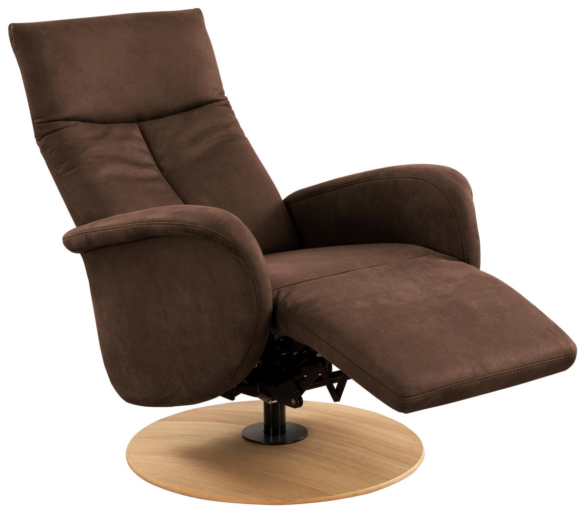 DREHSTUHL  in Mikrofaser Mokka  - Eichefarben/Mokka, Konventionell, Holz/Textil (75/112/82cm) - Sit & More