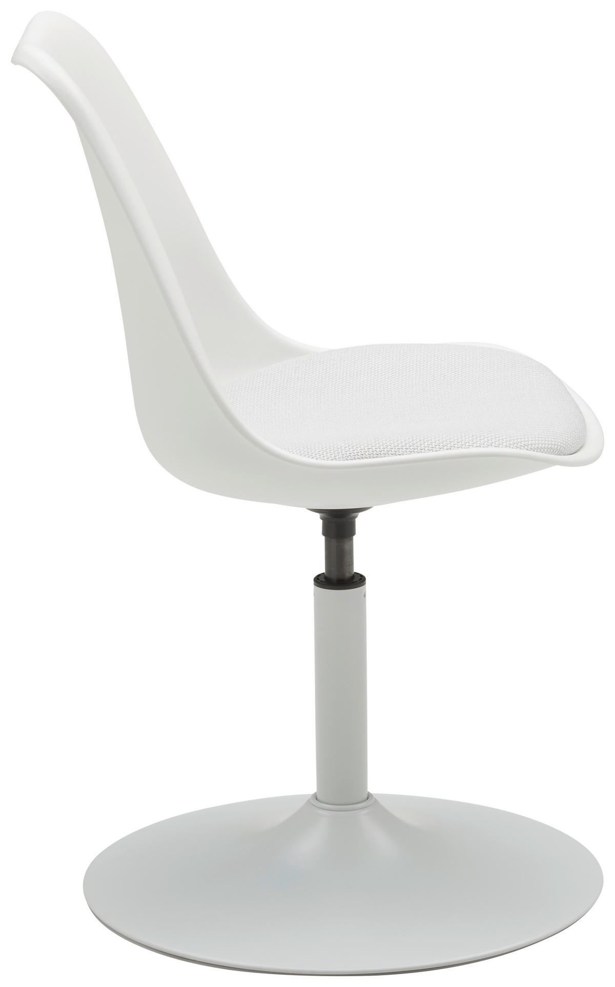 STUHL  in Eisen Webstoff Metall, Kunststoff, Textil matt  - Beige/Weiß, LIFESTYLE, Kunststoff/Textil (47.5/88/52cm) - MID.YOU