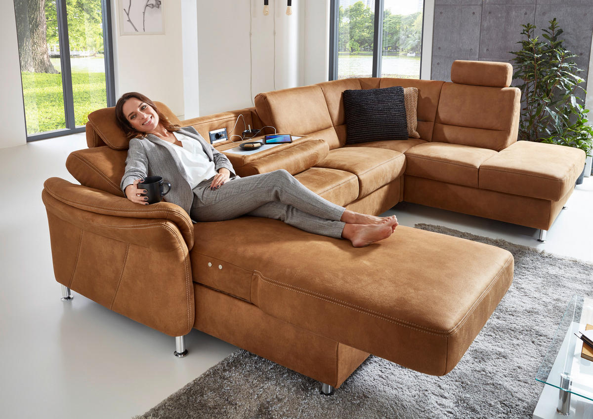 SOFFA - aluminiumfärg/rostfärgad, Klassisk, metall/textil (173/321/203cm) - Beldomo System