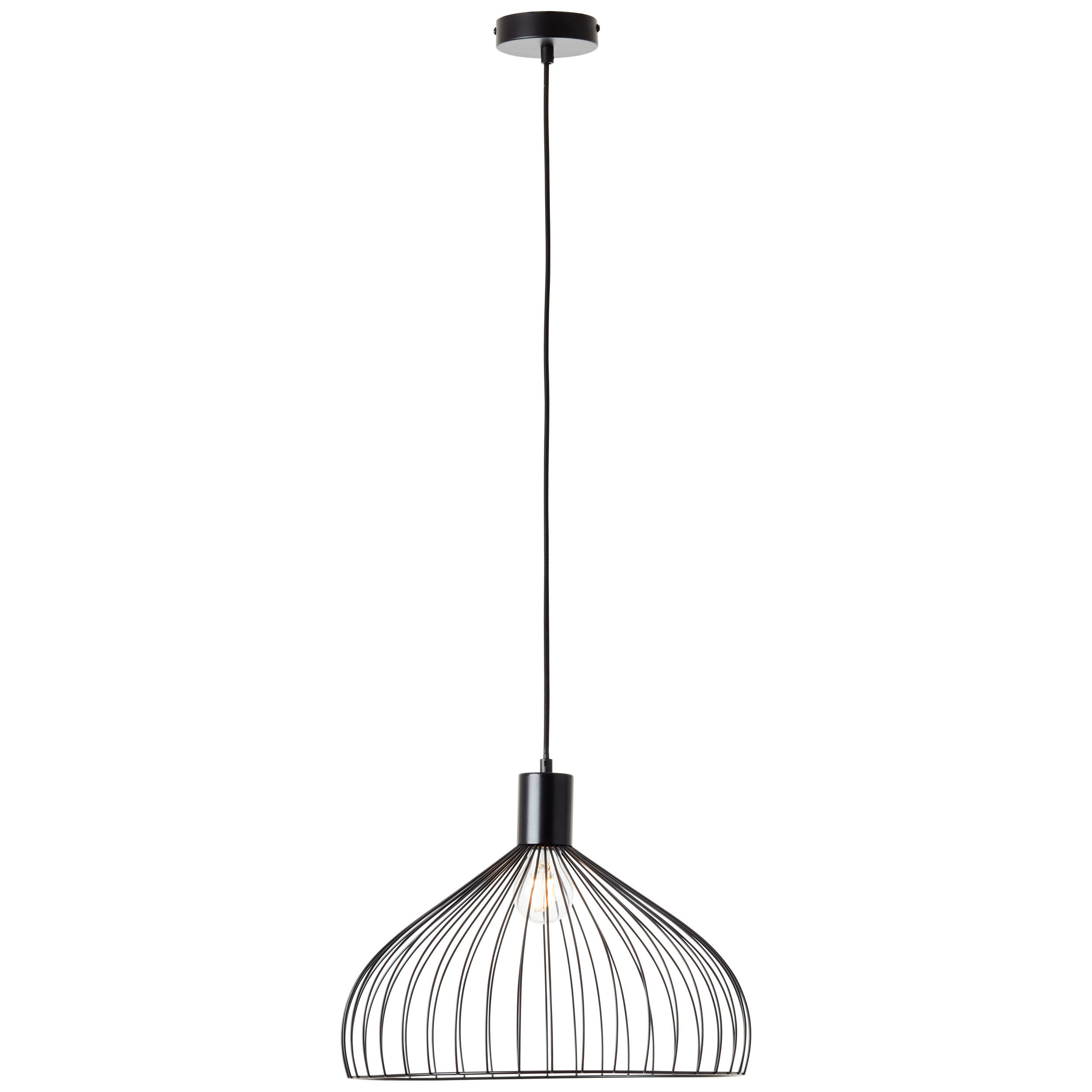 PENDELLEUCHTE 40/135,5 cm    - Schwarz, Basics, Metall (40/135,5cm) - Brilliant