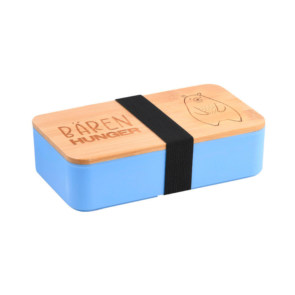 LUNCHBOX  - Naturfarben/Hellblau, Basics, Naturmaterialien/Kunststoff (18.5/10.5/5cm) - Kesper