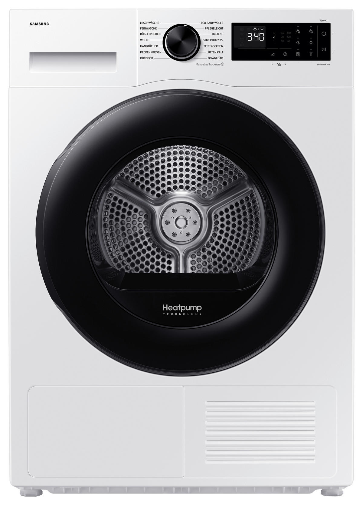 WÄRMEPUMPENTROCKNER DV90DG52A0AEEG  - Weiß, Basics, Glas/Kunststoff (60/85/65cm) - Samsung