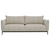 SOFA Chenille Creme  - Creme/Schwarz, Design, Textil/Metall (223/96/95cm) - Livetastic