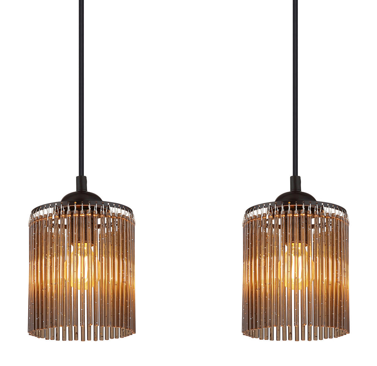 HÄNGELEUCHTE LEEDS 87/12/133 cm   - Schwarz/Grau, Design, Kunststoff/Metall (87/12/133cm)