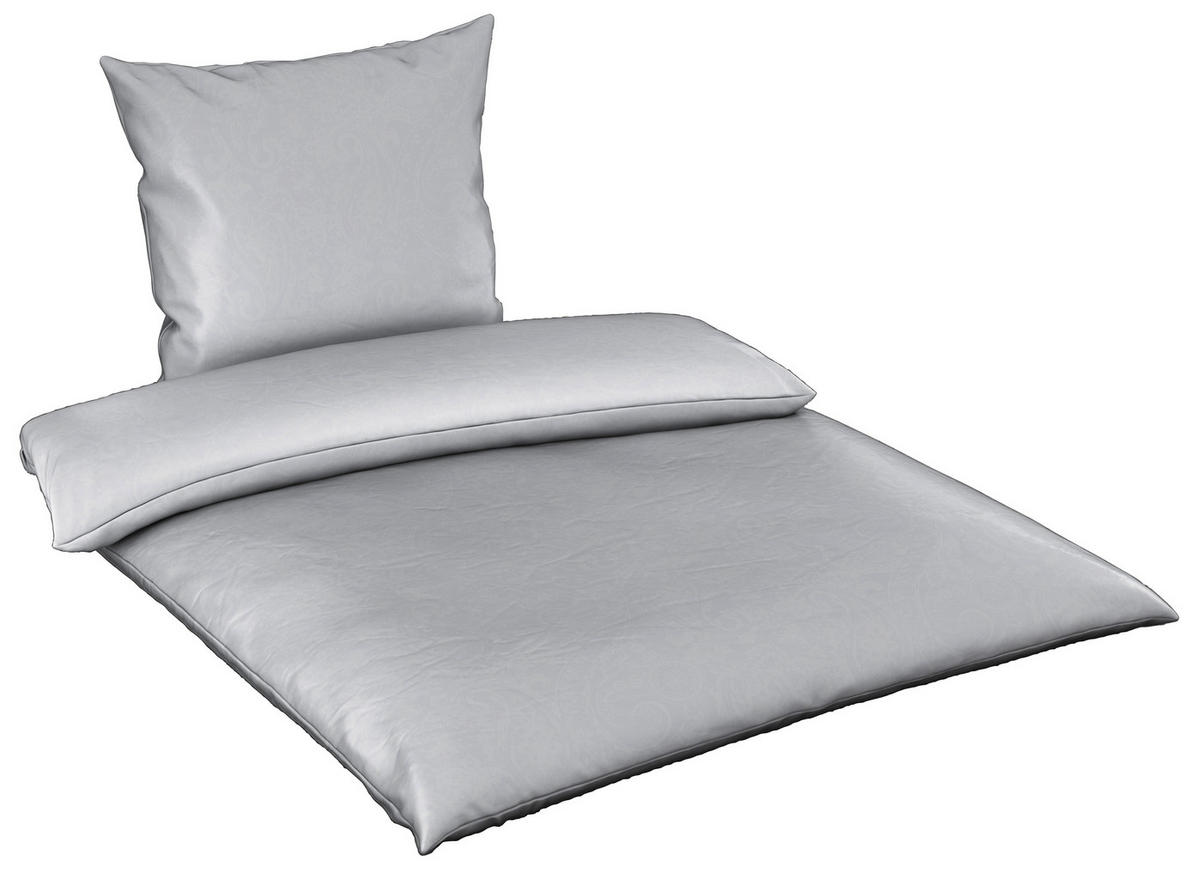 BETTWÄSCHE Satin 155/220 cm  - Silberfarben, Textil (155/220cm) - Dieter Knoll