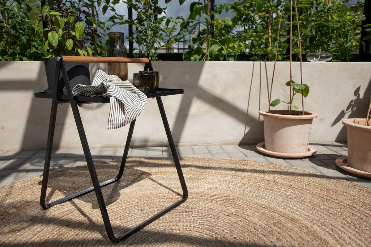 LOUNGETISCH 43/43/59 cm Metall  - Schwarz, MODERN, Metall (43/43/59cm) - Gardenson