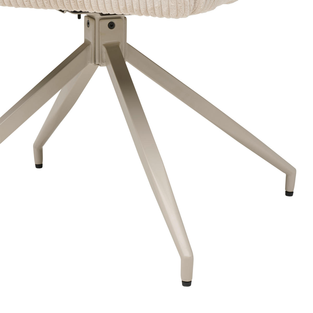 ARMLEHNSTUHL  Sitzfläche 180° drehbar, automatische Rückholfunktion Cord  - Beige/Creme, MODERN, Textil/Metall (57/89/67cm) - MID.YOU